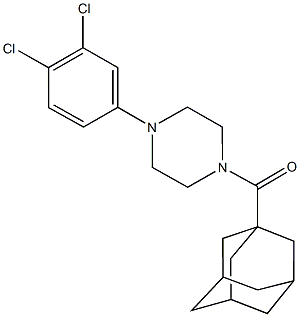 1-(1-adamantylcarbonyl)-4-(3,4-dichlorophenyl)piperazine 구조식 이미지