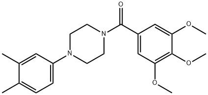 1-(3,4-dimethylphenyl)-4-(3,4,5-trimethoxybenzoyl)piperazine Structure