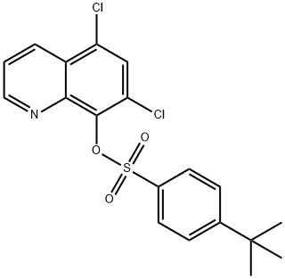 5,7-dichloro-8-quinolinyl 4-tert-butylbenzenesulfonate 구조식 이미지