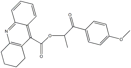 2-(4-methoxyphenyl)-1-methyl-2-oxoethyl 1,2,3,4-tetrahydro-9-acridinecarboxylate 구조식 이미지