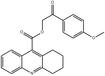 2-(4-methoxyphenyl)-2-oxoethyl 1,2,3,4-tetrahydroacridine-9-carboxylate 구조식 이미지