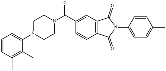 5-{[4-(2,3-dimethylphenyl)-1-piperazinyl]carbonyl}-2-(4-methylphenyl)-1H-isoindole-1,3(2H)-dione 구조식 이미지