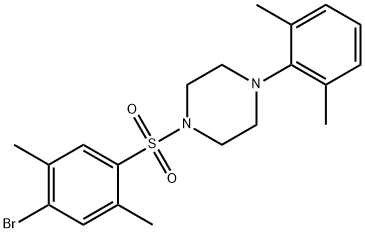 1-[(4-bromo-2,5-dimethylphenyl)sulfonyl]-4-(2,6-dimethylphenyl)piperazine 구조식 이미지