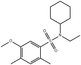 N-cyclohexyl-N-ethyl-5-methoxy-2,4-dimethylbenzenesulfonamide Structure