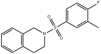 2-[(4-fluoro-3-methylphenyl)sulfonyl]-1,2,3,4-tetrahydroisoquinoline Structure
