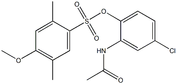 2-(acetylamino)-4-chlorophenyl 4-methoxy-2,5-dimethylbenzenesulfonate 구조식 이미지