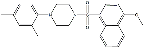 1-(2,4-dimethylphenyl)-4-[(4-methoxy-1-naphthyl)sulfonyl]piperazine Structure