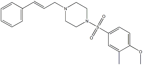 4-[(4-cinnamyl-1-piperazinyl)sulfonyl]-2-methylphenyl methyl ether Structure
