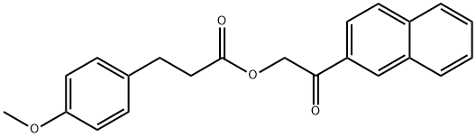 2-(2-naphthyl)-2-oxoethyl 3-(4-methoxyphenyl)propanoate 구조식 이미지
