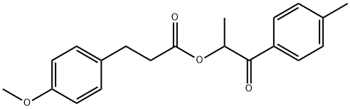 1-methyl-2-(4-methylphenyl)-2-oxoethyl 3-(4-methoxyphenyl)propanoate Structure