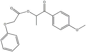 2-(4-methoxyphenyl)-1-methyl-2-oxoethyl phenoxyacetate 구조식 이미지