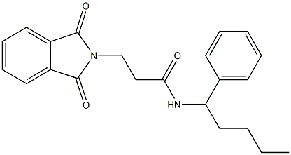 3-(1,3-dioxo-1,3-dihydro-2H-isoindol-2-yl)-N-(1-phenylpentyl)propanamide Structure