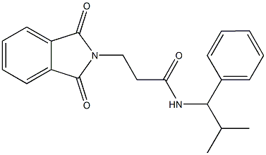 3-(1,3-dioxo-1,3-dihydro-2H-isoindol-2-yl)-N-(2-methyl-1-phenylpropyl)propanamide Structure