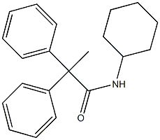 N-cyclohexyl-2,2-diphenylpropanamide 구조식 이미지