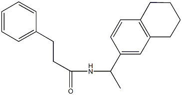 3-phenyl-N-[1-(5,6,7,8-tetrahydro-2-naphthalenyl)ethyl]propanamide Structure