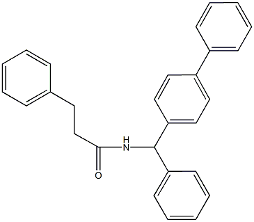 N-[[1,1'-biphenyl]-4-yl(phenyl)methyl]-3-phenylpropanamide Structure