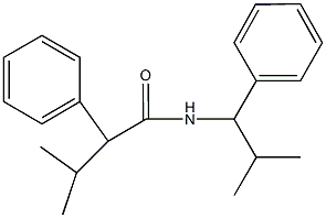 3-methyl-N-(2-methyl-1-phenylpropyl)-2-phenylbutanamide 구조식 이미지