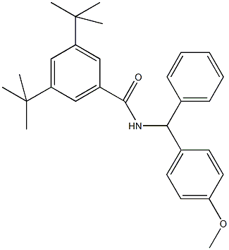 3,5-ditert-butyl-N-[(4-methoxyphenyl)(phenyl)methyl]benzamide 구조식 이미지