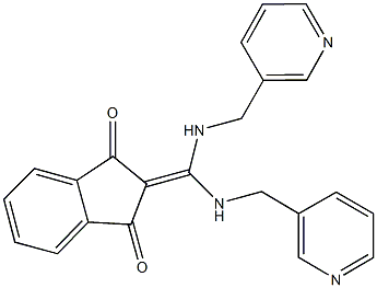 2-{bis[(3-pyridinylmethyl)amino]methylene}-1H-indene-1,3(2H)-dione 구조식 이미지