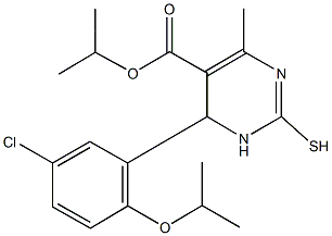 isopropyl 6-(5-chloro-2-isopropoxyphenyl)-4-methyl-2-sulfanyl-1,6-dihydropyrimidine-5-carboxylate 구조식 이미지