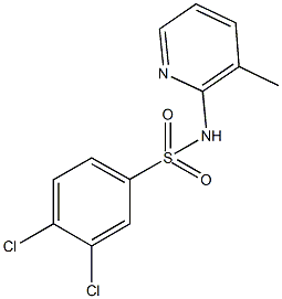 3,4-dichloro-N-(3-methyl-2-pyridinyl)benzenesulfonamide Structure