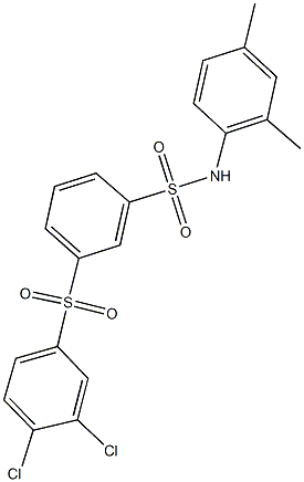 3-[(3,4-dichlorophenyl)sulfonyl]-N-(2,4-dimethylphenyl)benzenesulfonamide Structure