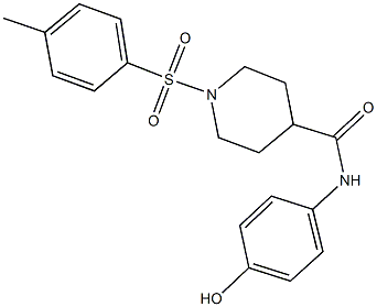 N-(4-hydroxyphenyl)-1-[(4-methylphenyl)sulfonyl]-4-piperidinecarboxamide 구조식 이미지