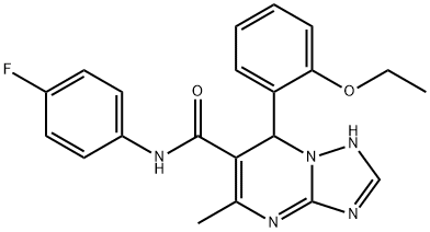 7-(2-ethoxyphenyl)-N-(4-fluorophenyl)-5-methyl-4,7-dihydro[1,2,4]triazolo[1,5-a]pyrimidine-6-carboxamide 구조식 이미지