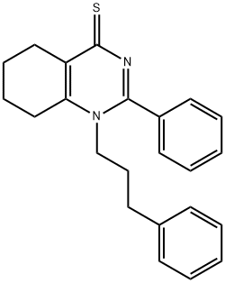 2-phenyl-1-(3-phenylpropyl)-5,6,7,8-tetrahydro-4(1H)-quinazolinethione 구조식 이미지