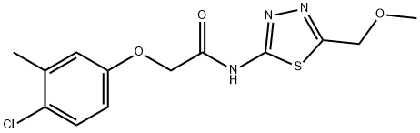 2-(4-chloro-3-methylphenoxy)-N-[5-(methoxymethyl)-1,3,4-thiadiazol-2-yl]acetamide Structure