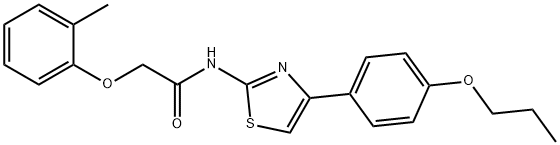 2-(2-methylphenoxy)-N-[4-(4-propoxyphenyl)-1,3-thiazol-2-yl]acetamide Structure