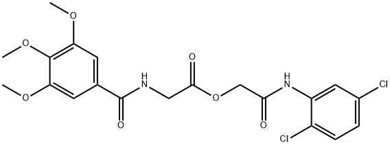 2-(2,5-dichloroanilino)-2-oxoethyl [(3,4,5-trimethoxybenzoyl)amino]acetate Structure