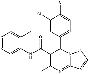 7-(3,4-dichlorophenyl)-5-methyl-N-(2-methylphenyl)-4,7-dihydro[1,2,4]triazolo[1,5-a]pyrimidine-6-carboxamide 구조식 이미지
