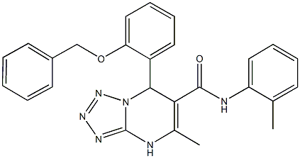 7-[2-(benzyloxy)phenyl]-5-methyl-N-(2-methylphenyl)-4,7-dihydrotetraazolo[1,5-a]pyrimidine-6-carboxamide 구조식 이미지