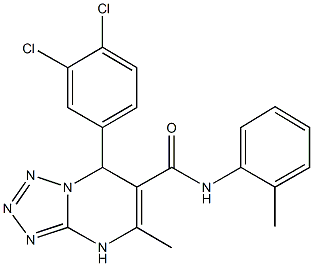 7-(3,4-dichlorophenyl)-5-methyl-N-(2-methylphenyl)-4,7-dihydrotetraazolo[1,5-a]pyrimidine-6-carboxamide Structure