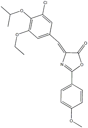 4-(3-chloro-5-ethoxy-4-isopropoxybenzylidene)-2-(4-methoxyphenyl)-1,3-oxazol-5(4H)-one 구조식 이미지