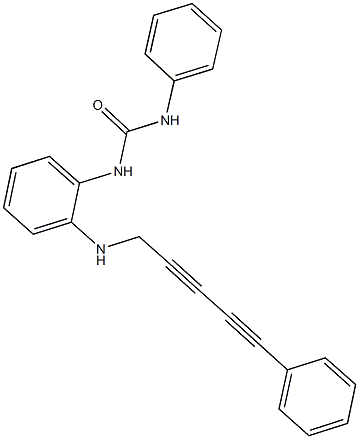 N-phenyl-N'-{2-[(5-phenyl-2,4-pentadiynyl)amino]phenyl}urea 구조식 이미지