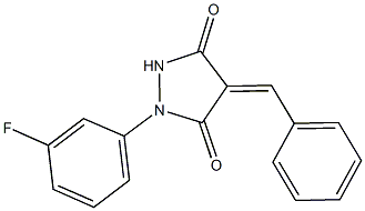 4-benzylidene-1-(3-fluorophenyl)-3,5-pyrazolidinedione Structure