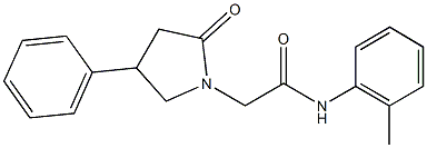 N-(2-methylphenyl)-2-(2-oxo-4-phenyl-1-pyrrolidinyl)acetamide 구조식 이미지