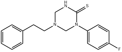 1-(4-fluorophenyl)-5-(2-phenylethyl)-1,3,5-triazinane-2-thione 구조식 이미지