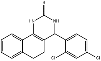 4-(2,4-dichlorophenyl)-3,4,5,6-tetrahydrobenzo[h]quinazoline-2(1H)-thione Structure