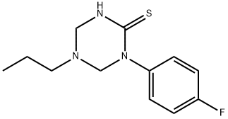 1-(4-fluorophenyl)-5-propyl-1,3,5-triazinane-2-thione Structure