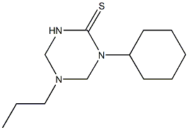 1-cyclohexyl-5-propyl-1,3,5-triazinane-2-thione Structure