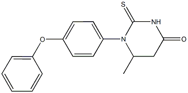 6-methyl-1-(4-phenoxyphenyl)-2-thioxotetrahydro-4(1H)-pyrimidinone 구조식 이미지