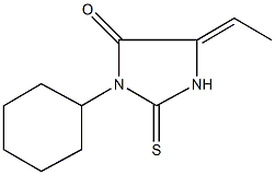 3-cyclohexyl-5-ethylidene-2-thioxo-4-imidazolidinone 구조식 이미지