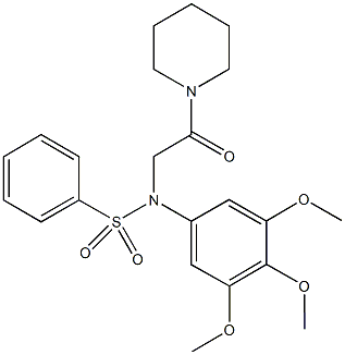 N-[2-oxo-2-(1-piperidinyl)ethyl]-N-(3,4,5-trimethoxyphenyl)benzenesulfonamide Structure