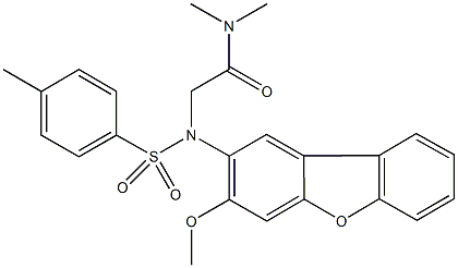 2-{(3-methoxydibenzo[b,d]furan-2-yl)[(4-methylphenyl)sulfonyl]amino}-N,N-dimethylacetamide Structure