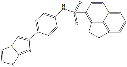 N-(4-imidazo[2,1-b][1,3]thiazol-6-ylphenyl)-1,2-dihydro-3-acenaphthylenesulfonamide 구조식 이미지