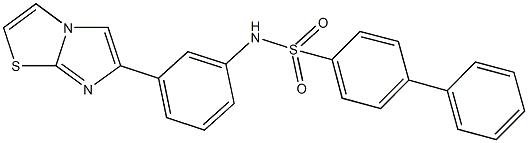 N-(3-imidazo[2,1-b][1,3]thiazol-6-ylphenyl)[1,1'-biphenyl]-4-sulfonamide Structure