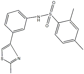 2,4-dimethyl-N-[3-(2-methyl-1,3-thiazol-4-yl)phenyl]benzenesulfonamide Structure